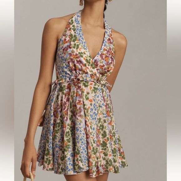 Anthropologie Floral Mini Dress - Multicolor - Picture 1 of 3